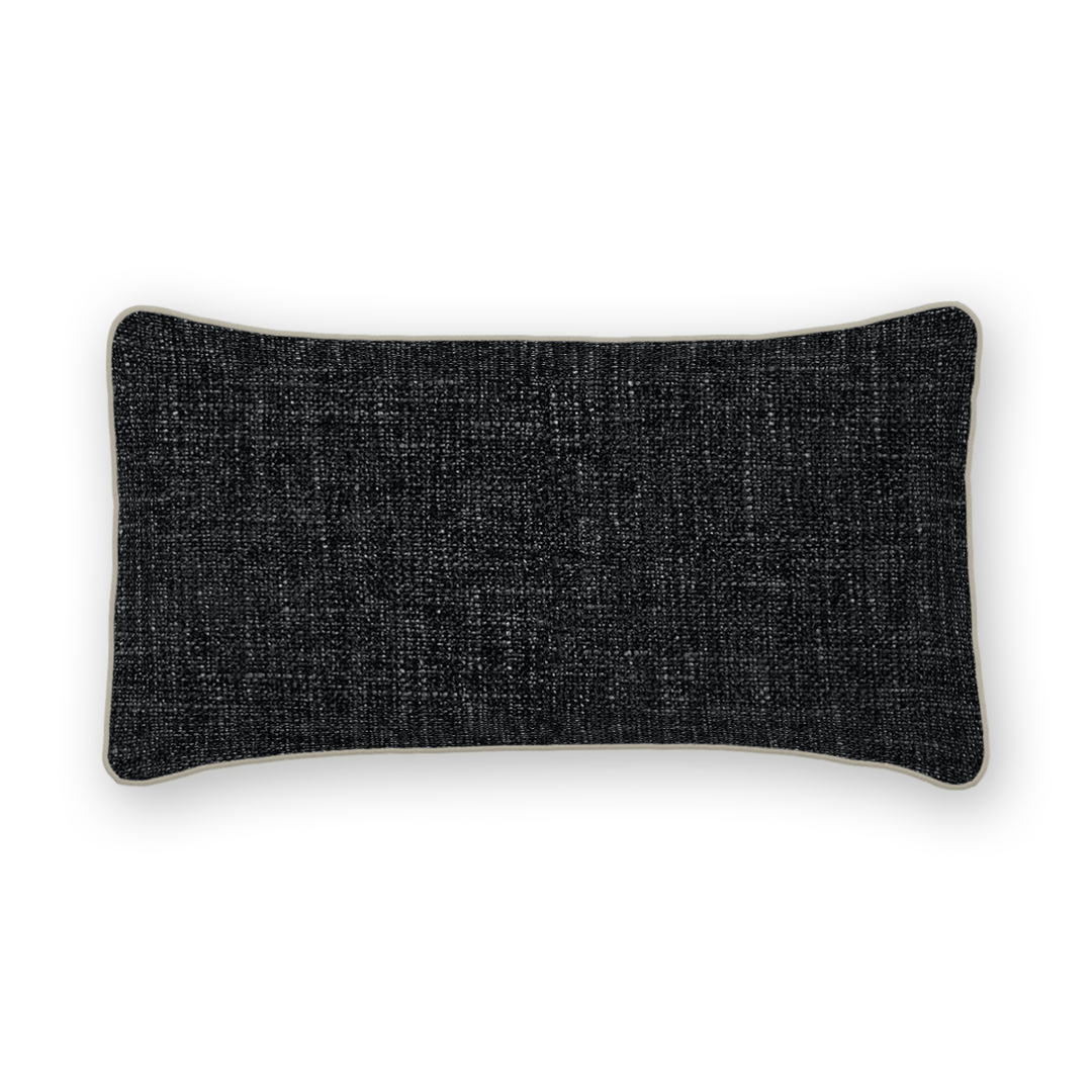 Onyx Solid Chenille Lumbar Pillow
