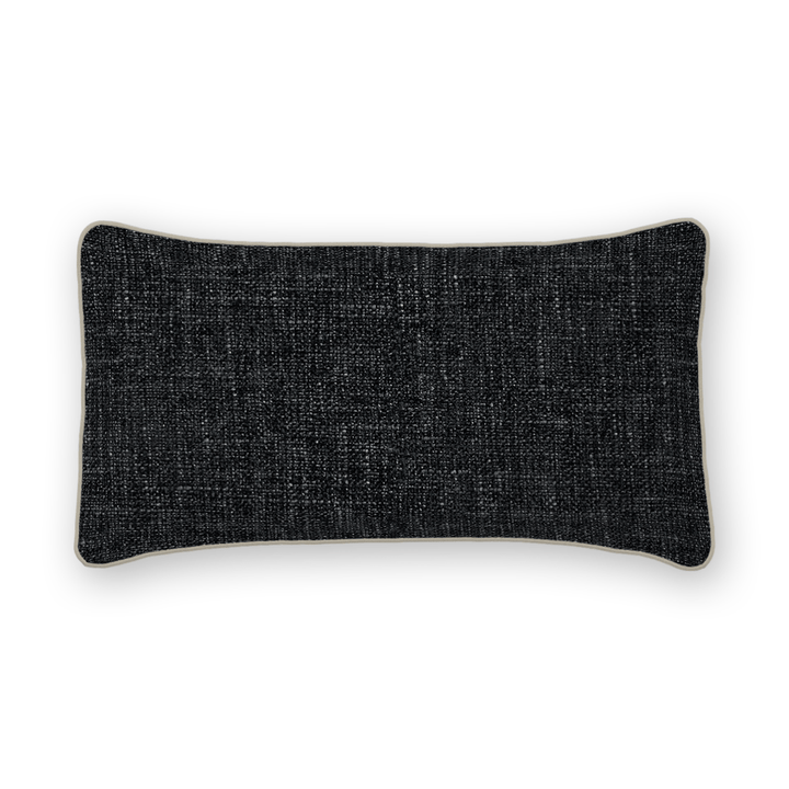 Onyx Solid Chenille Lumbar Pillow