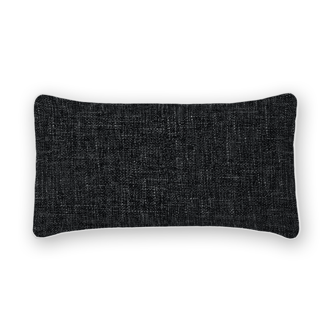 Onyx Solid Chenille Lumbar Pillow