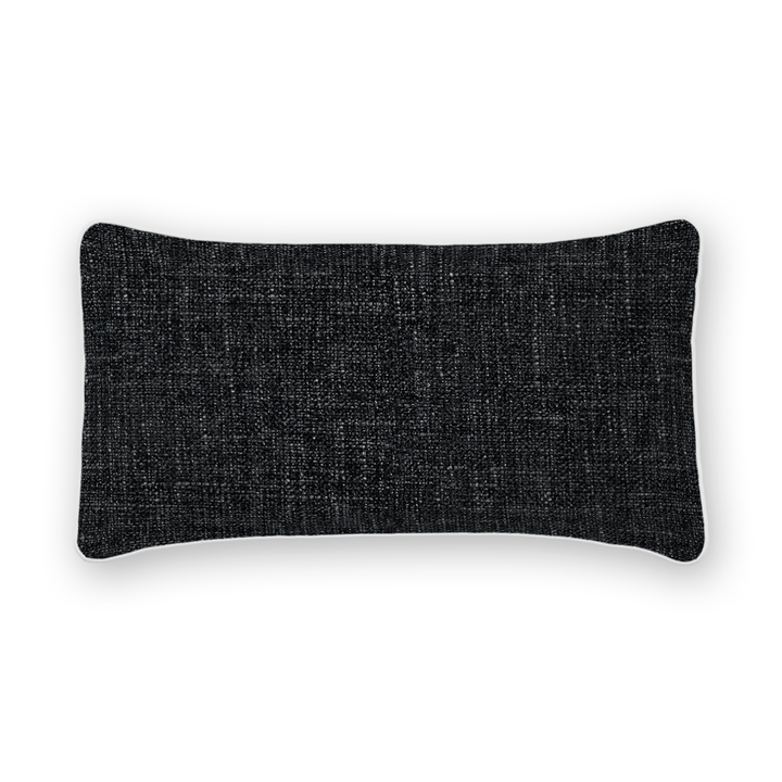 Onyx Solid Chenille Lumbar Pillow