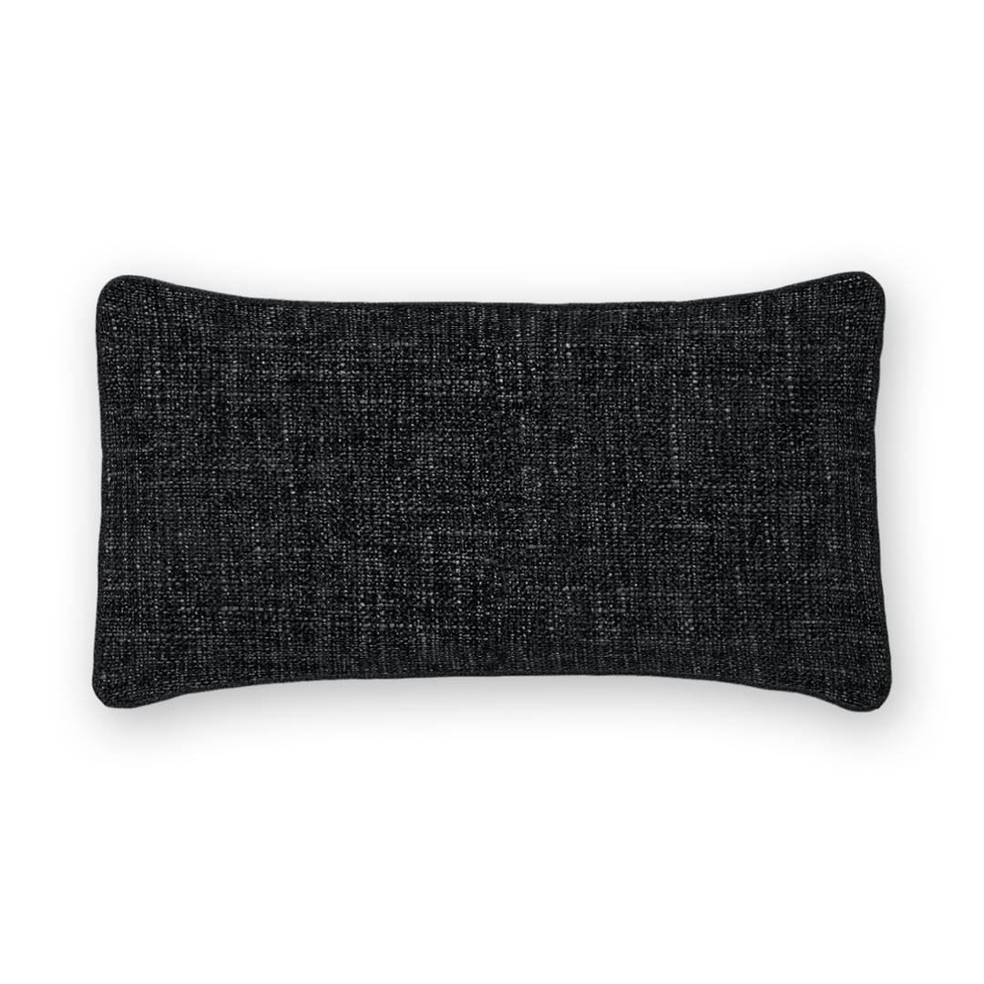 Onyx Solid Chenille Lumbar Pillow
