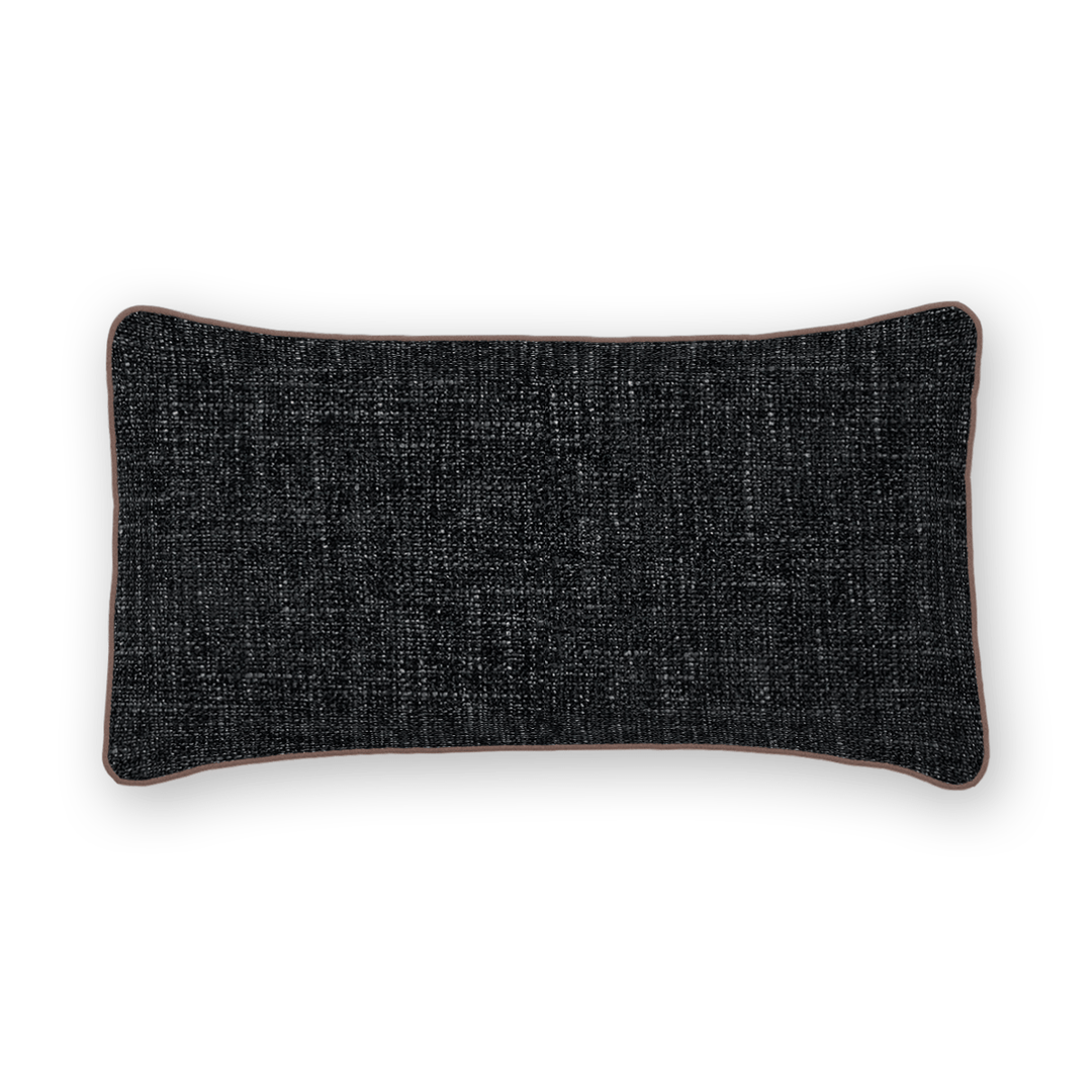 Onyx Solid Chenille Lumbar Pillow