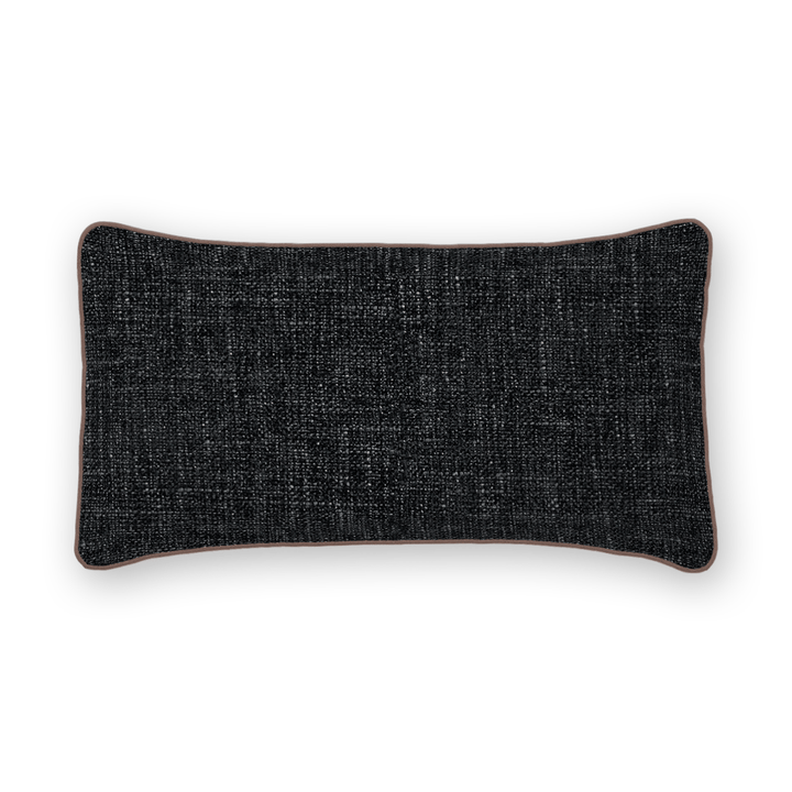 Onyx Solid Chenille Lumbar Pillow