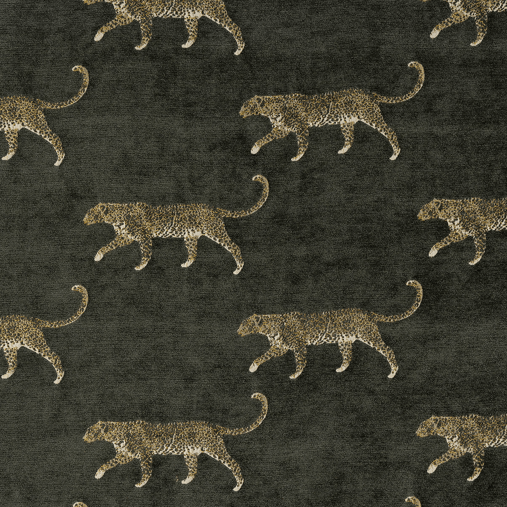 Pewter Animal Motif Chenille Lumbar Pillow