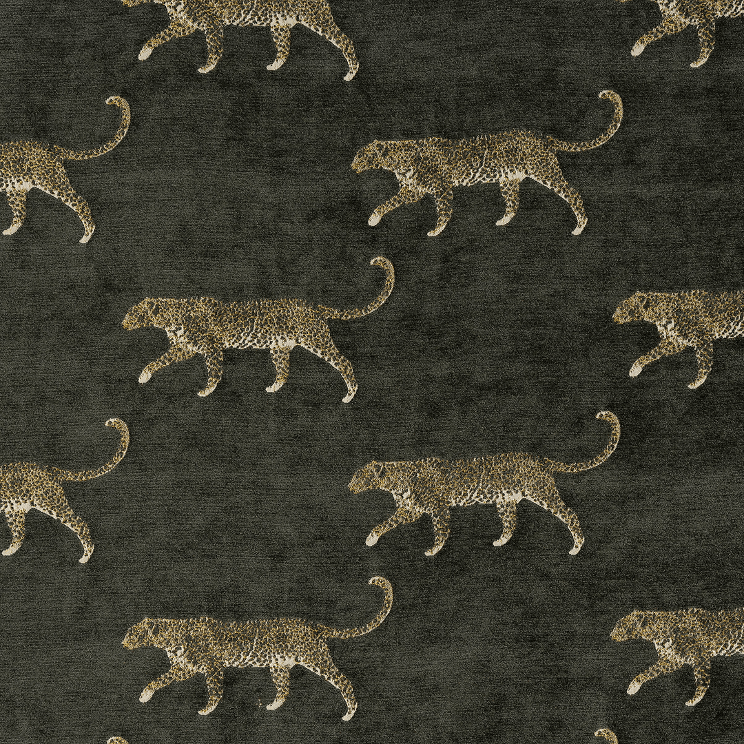 Pewter Animal Motif Chenille Lumbar Pillow