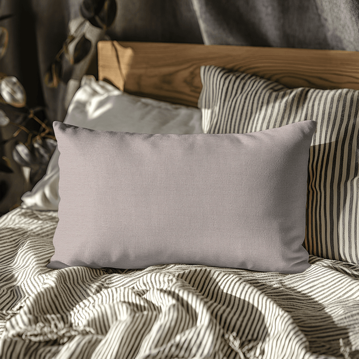 Plum Solid Velvet Lumbar Pillow