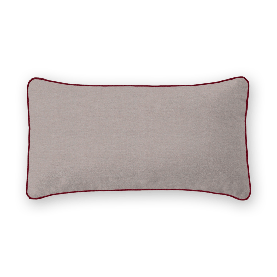Plum Solid Velvet Lumbar Pillow