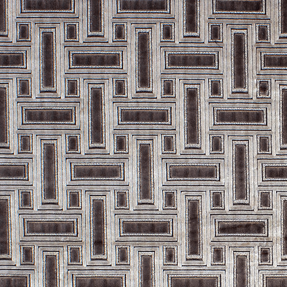 Silver Lattice Cut Velvet Throw Pillow