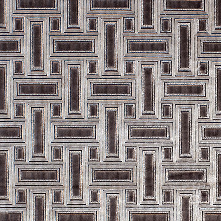 Silver Lattice Cut Velvet Throw Pillow