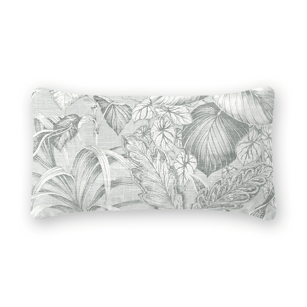 Sky Botanical Printed Fabric Lumbar Pillow