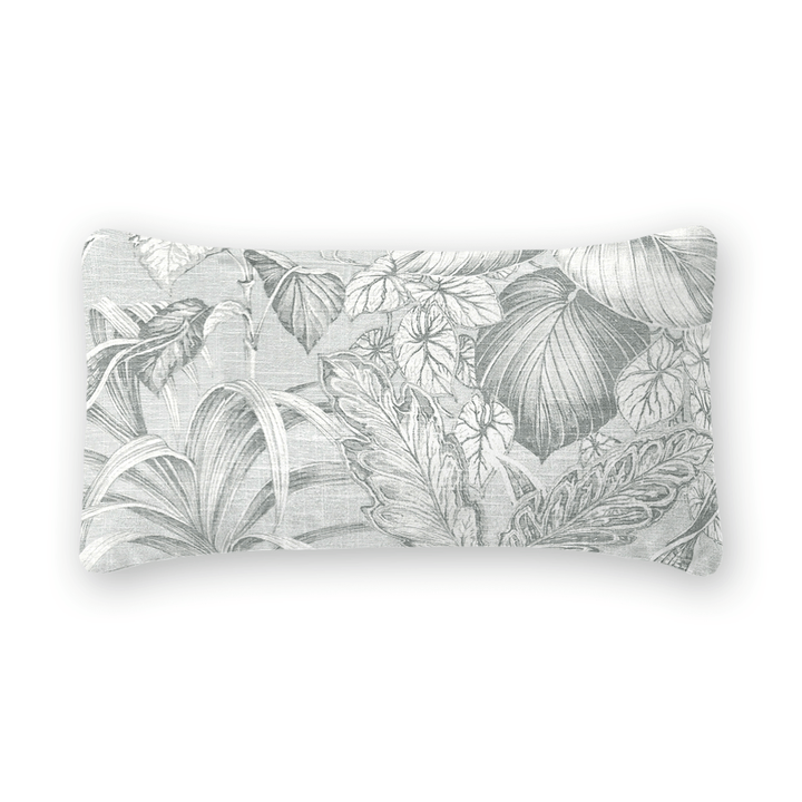 Sky Botanical Printed Fabric Lumbar Pillow
