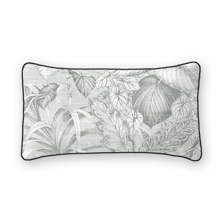 Sky Botanical Printed Fabric Lumbar Pillow