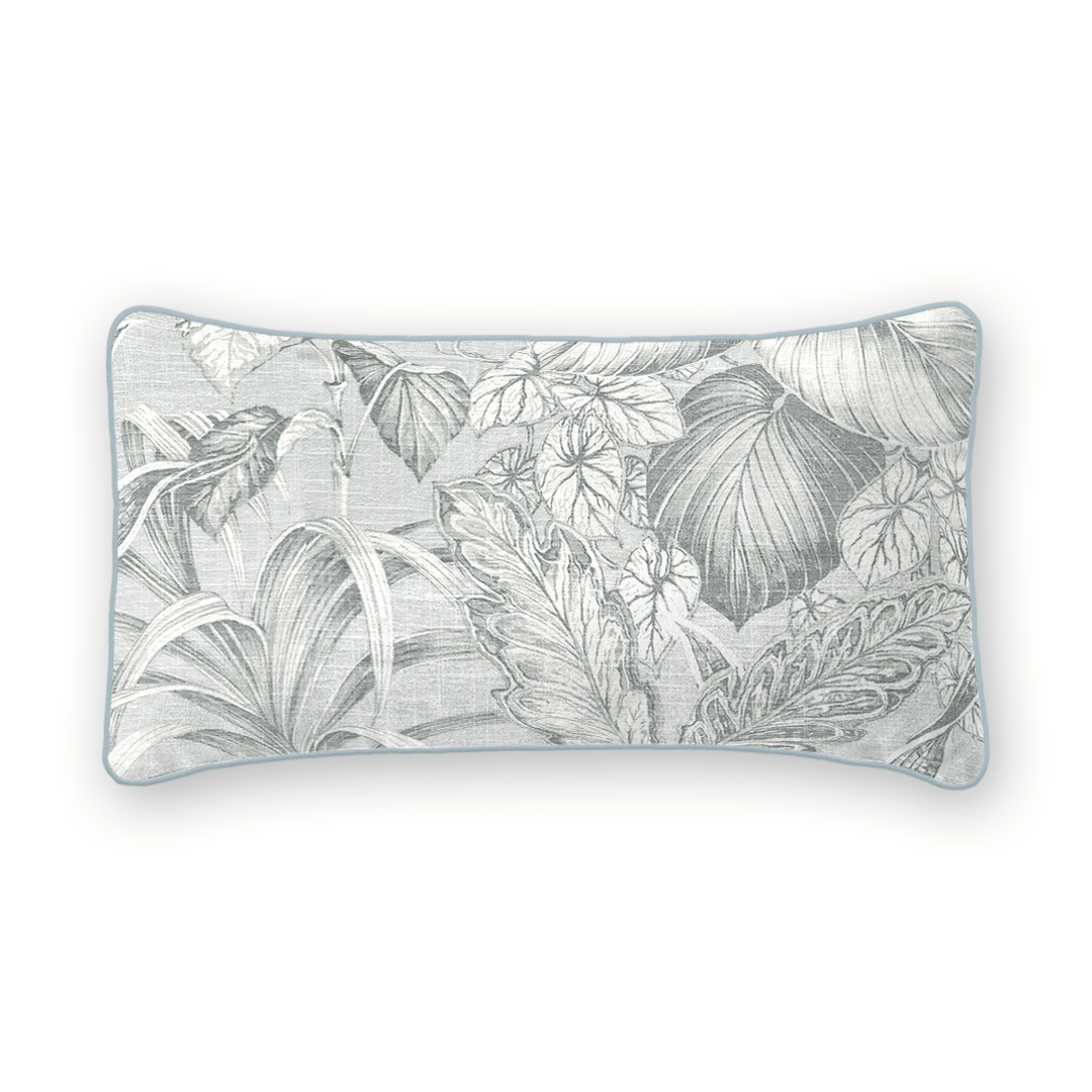 Sky Botanical Printed Fabric Lumbar Pillow