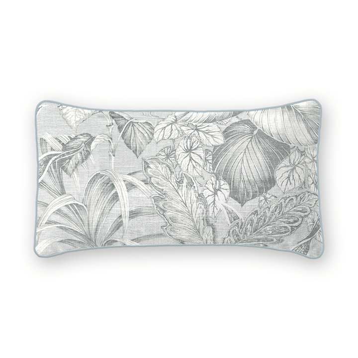 Sky Botanical Printed Fabric Lumbar Pillow