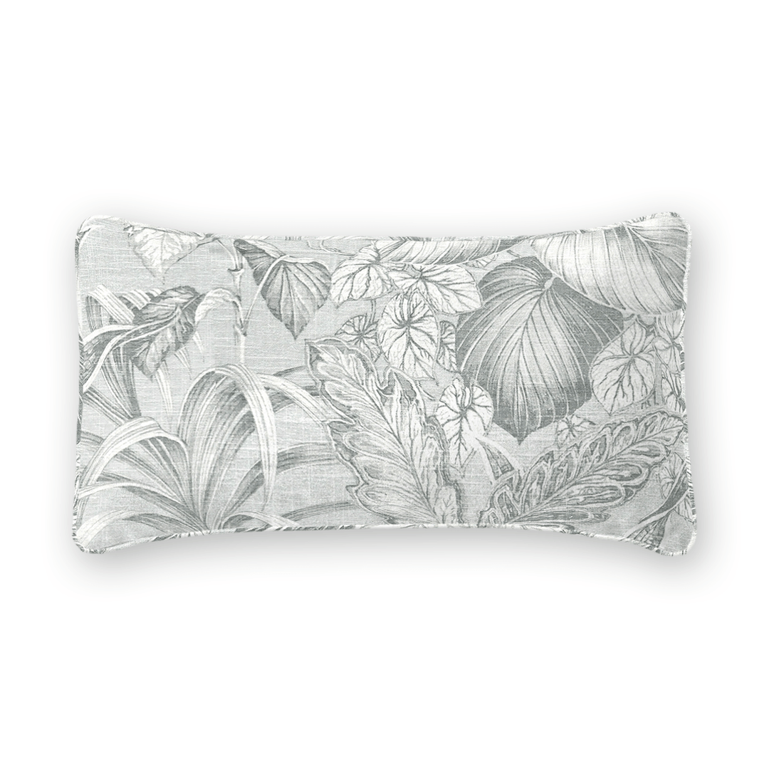 Sky Botanical Printed Fabric Lumbar Pillow