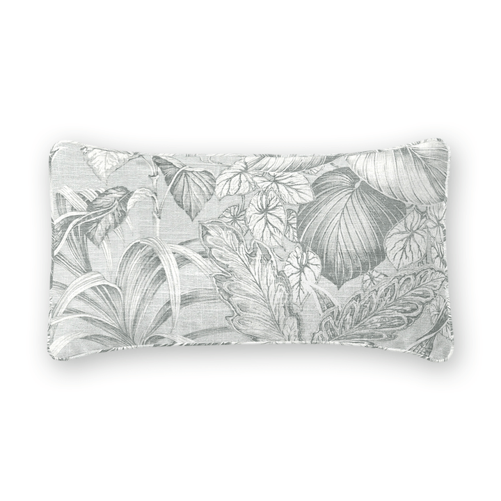 Sky Botanical Printed Fabric Lumbar Pillow