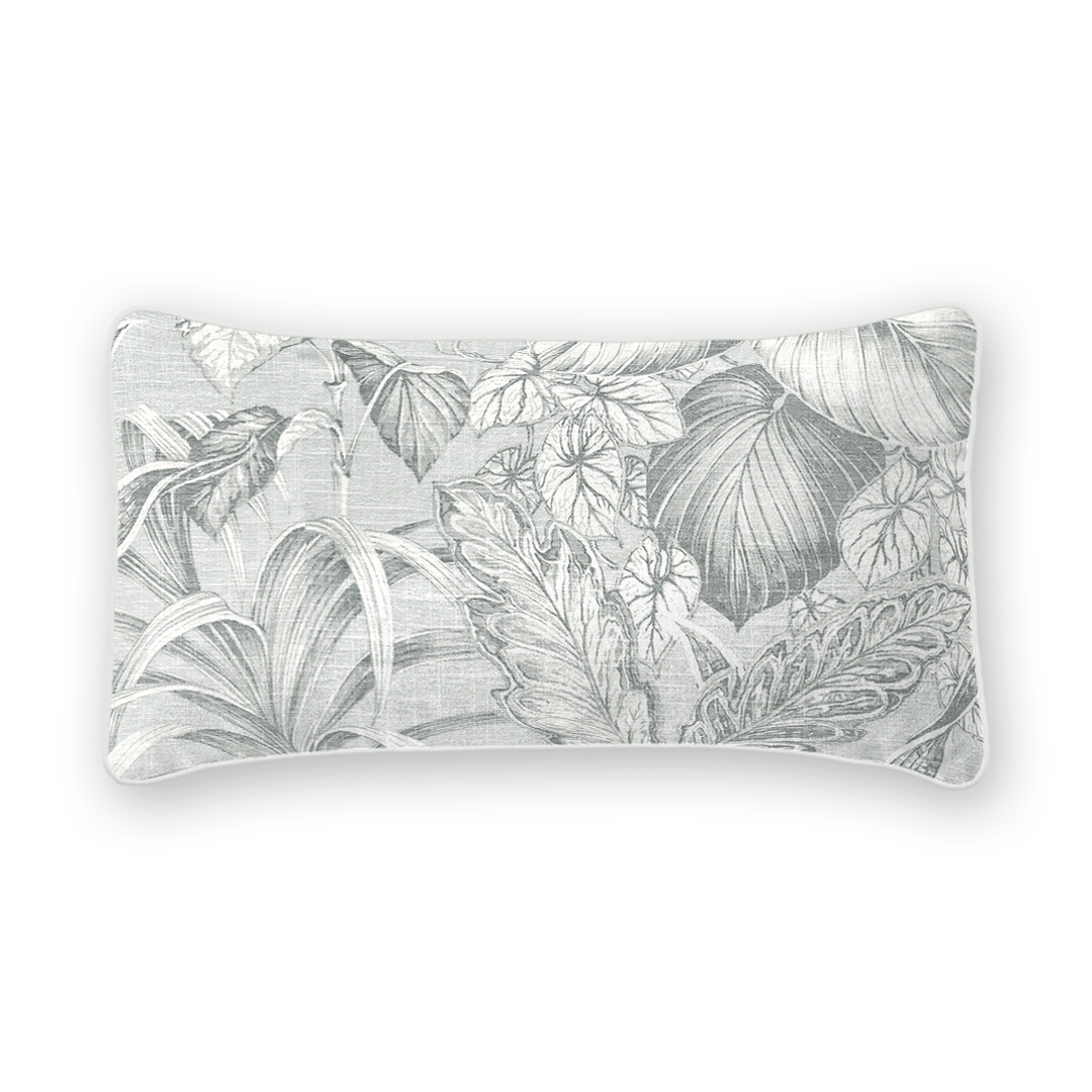 Sky Botanical Printed Fabric Lumbar Pillow