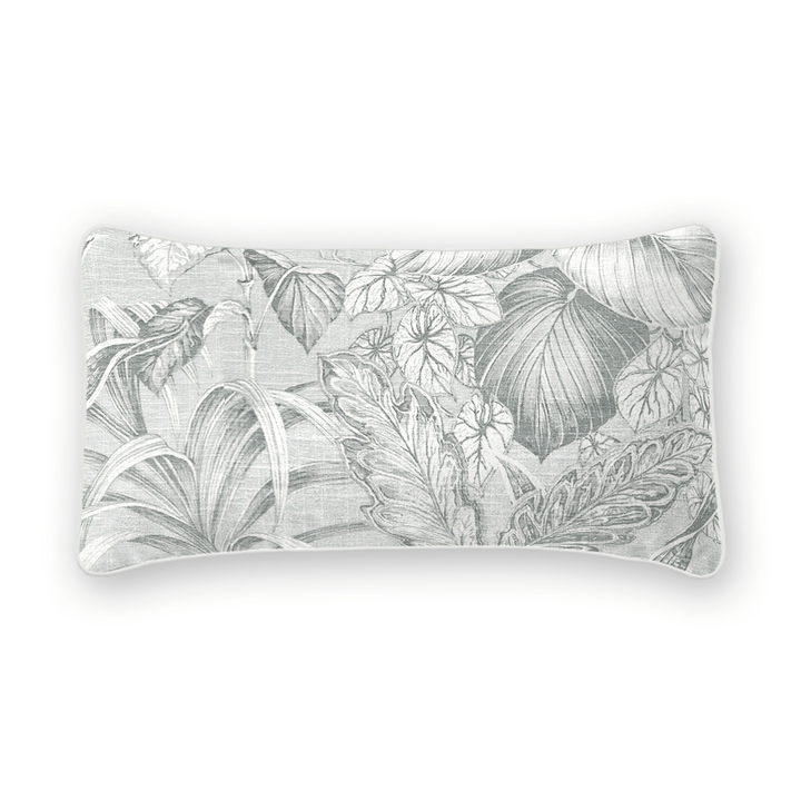 Sky Botanical Printed Fabric Lumbar Pillow