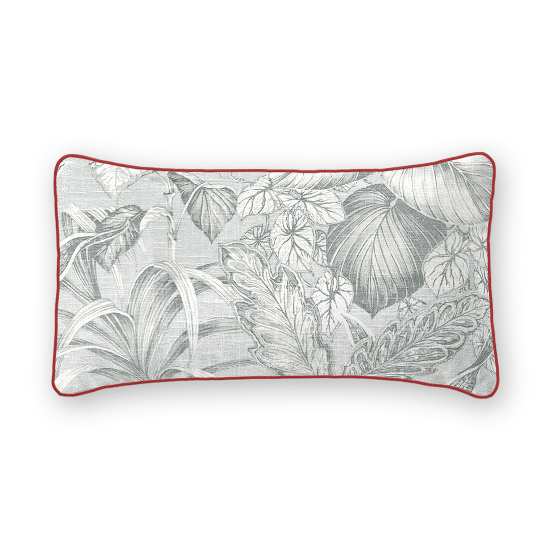Sky Botanical Printed Fabric Lumbar Pillow