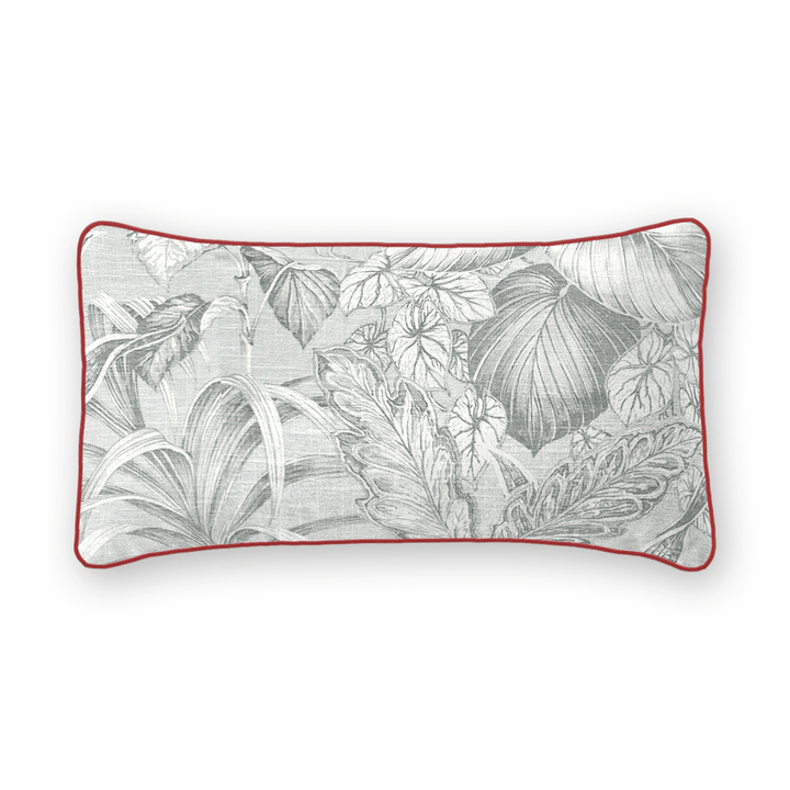 Sky Botanical Printed Fabric Lumbar Pillow