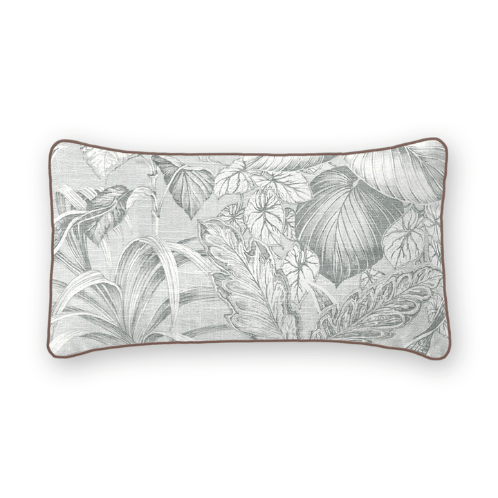 Sky Botanical Printed Fabric Lumbar Pillow