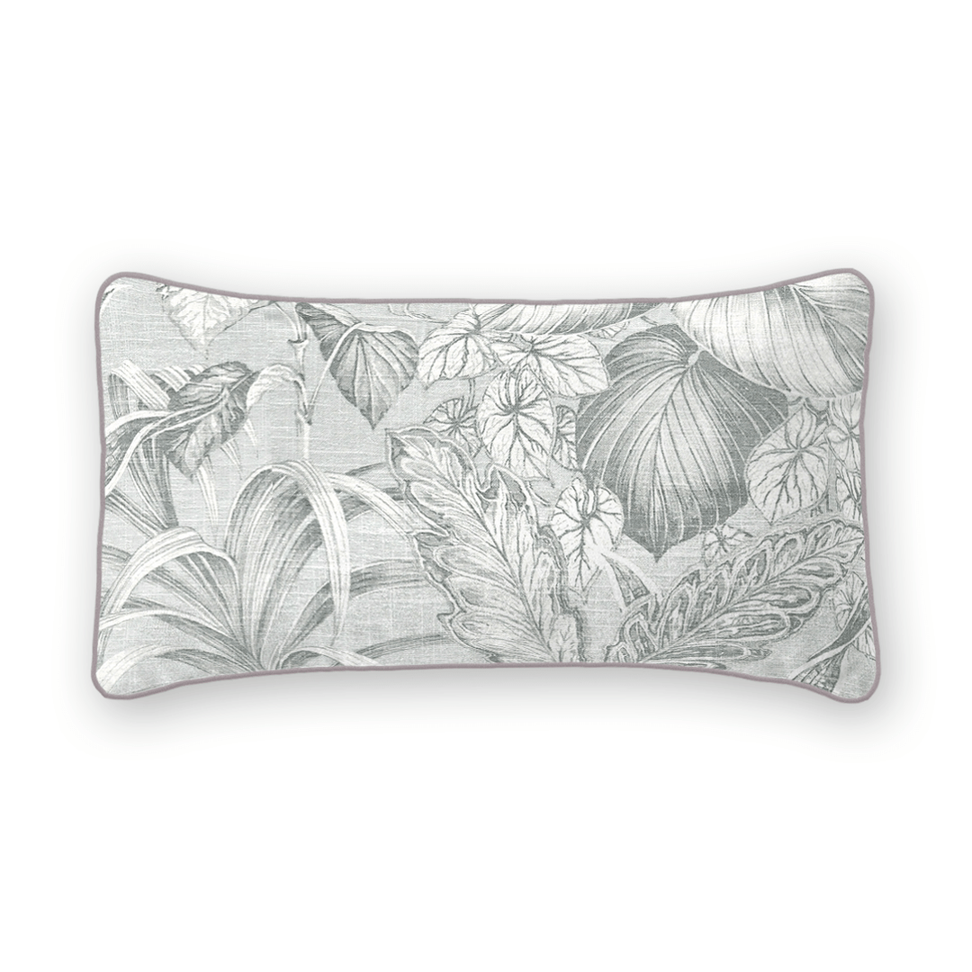 Sky Botanical Printed Fabric Lumbar Pillow