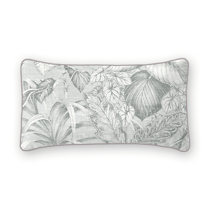 Sky Botanical Printed Fabric Lumbar Pillow