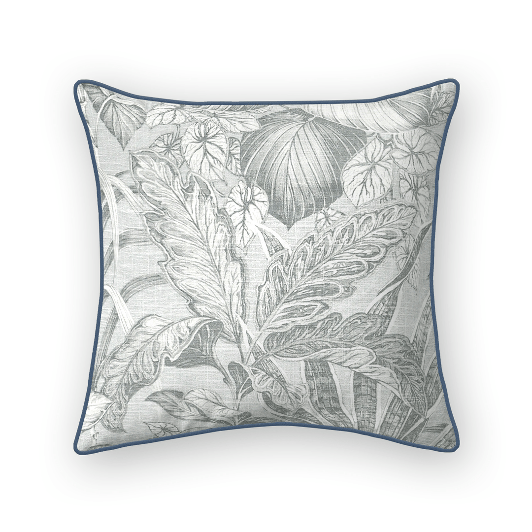 Sky Botanical Printed Fabric Throw Pillow