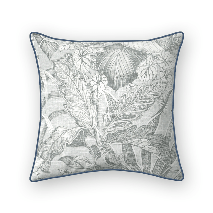 Sky Botanical Printed Fabric Throw Pillow