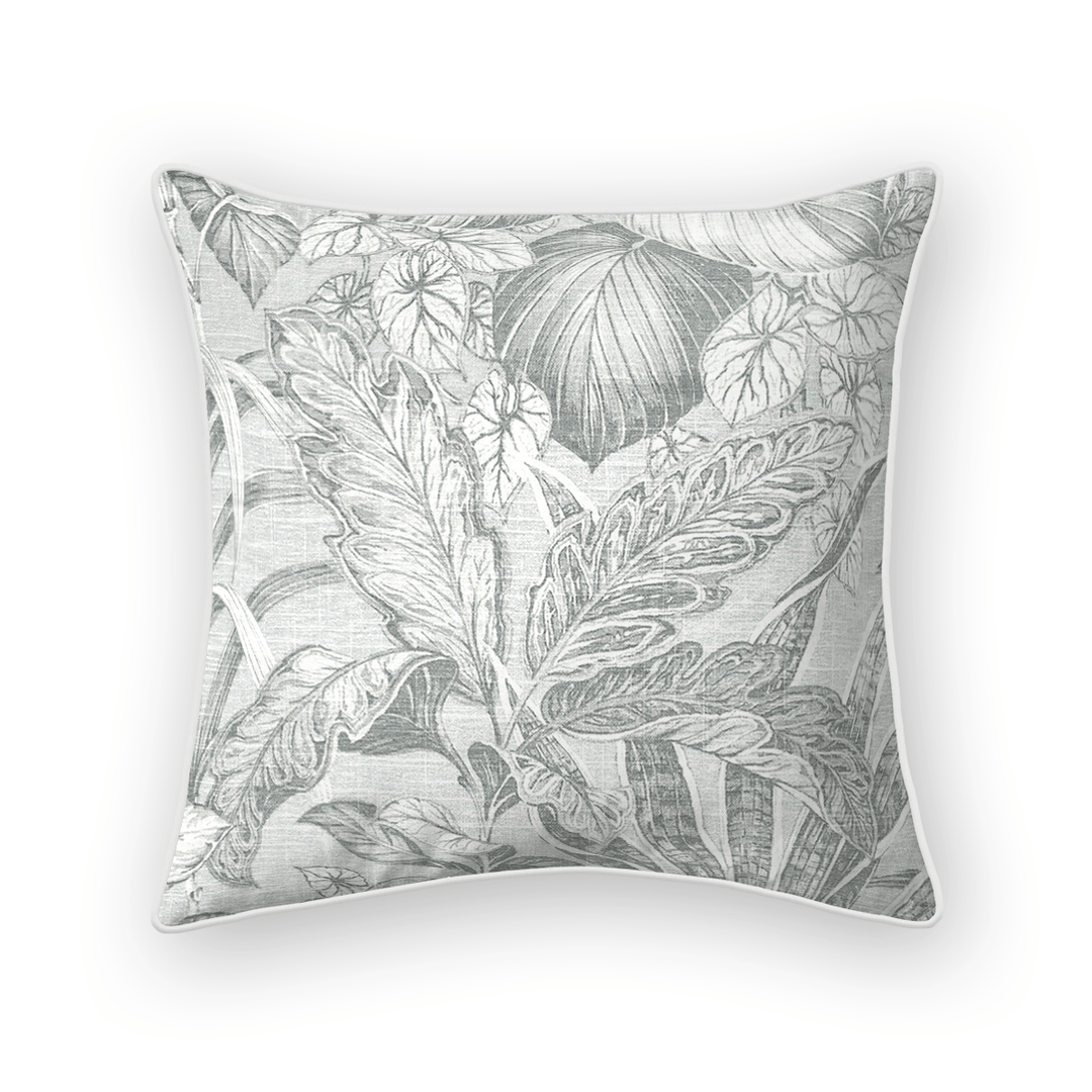 Sky Botanical Printed Fabric Throw Pillow
