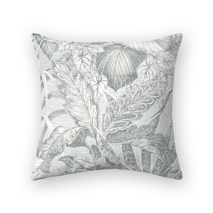 Sky Botanical Printed Fabric Throw Pillow