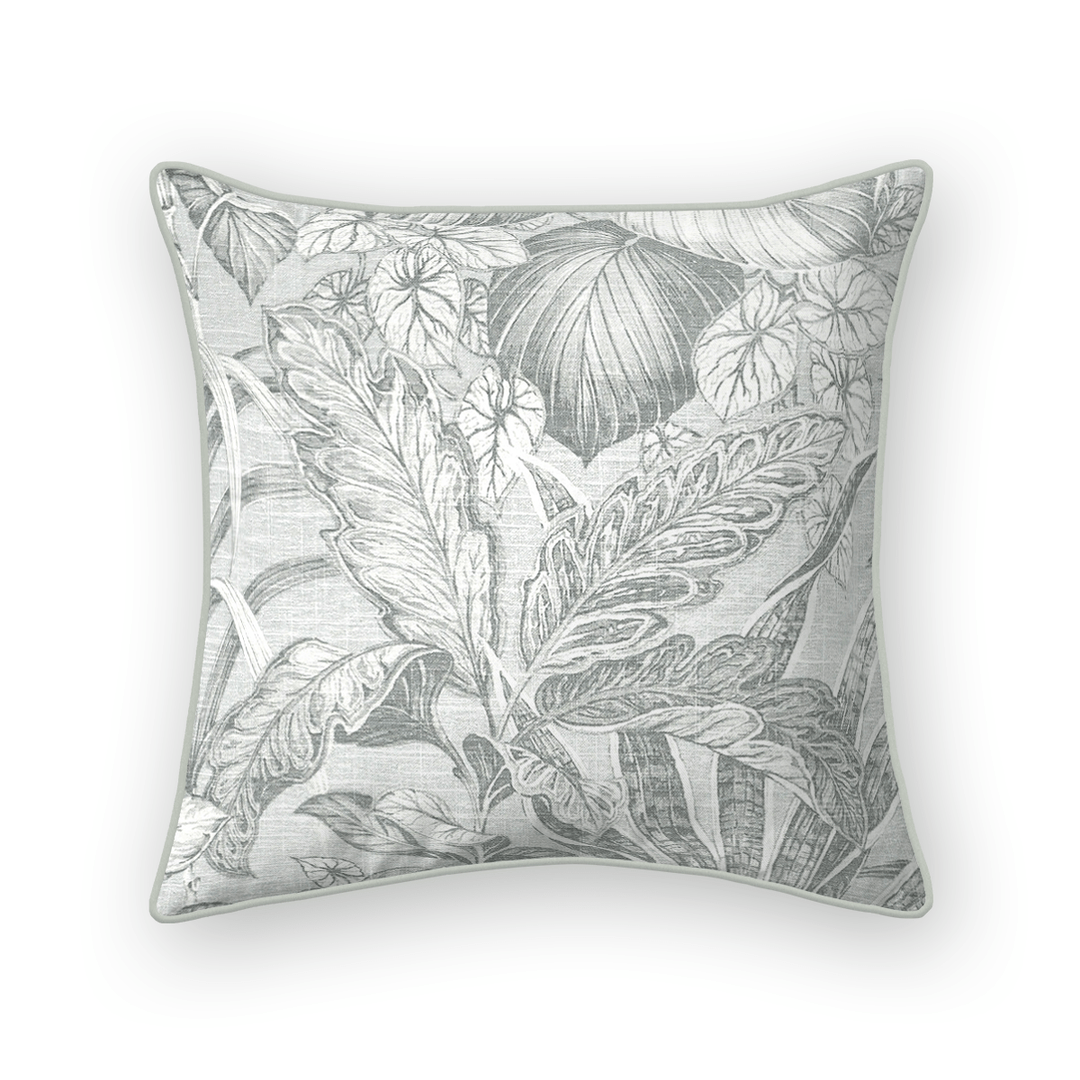 Sky Botanical Printed Fabric Throw Pillow