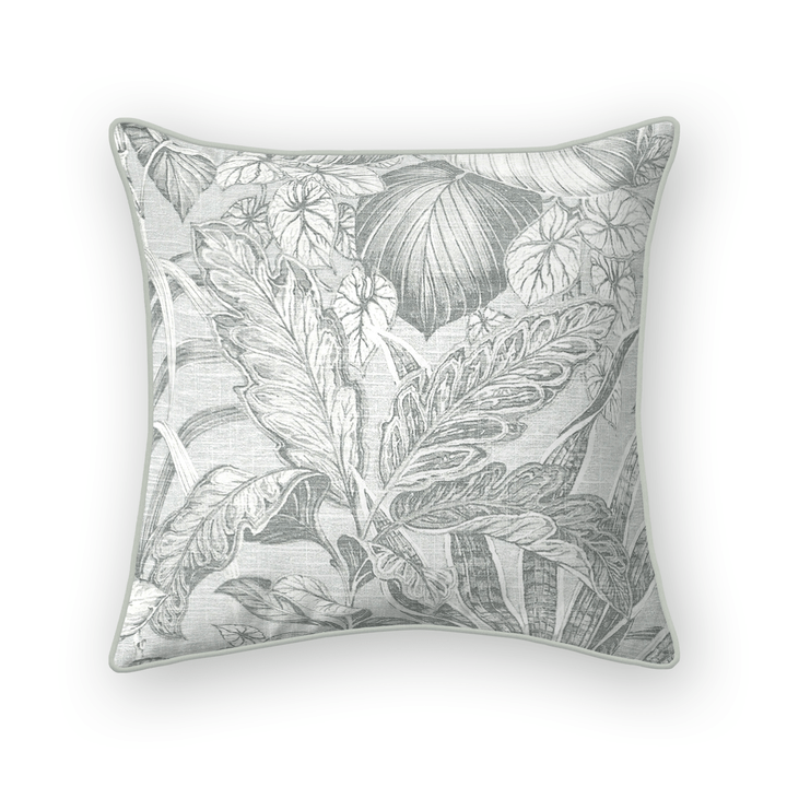 Sky Botanical Printed Fabric Throw Pillow