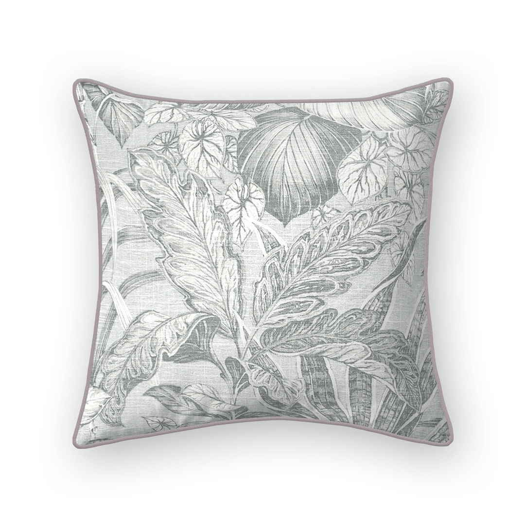 Sky Botanical Printed Fabric Throw Pillow