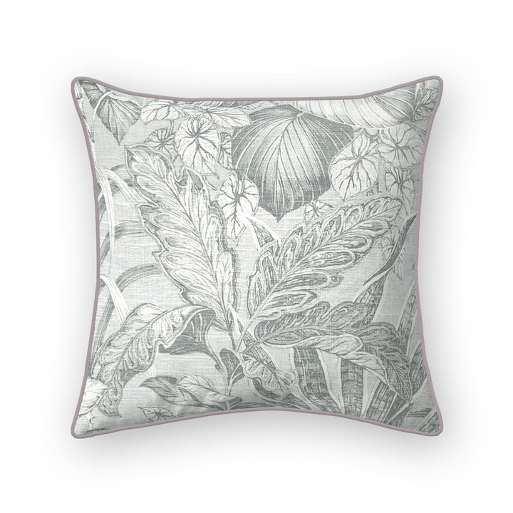 Sky Botanical Printed Fabric Throw Pillow