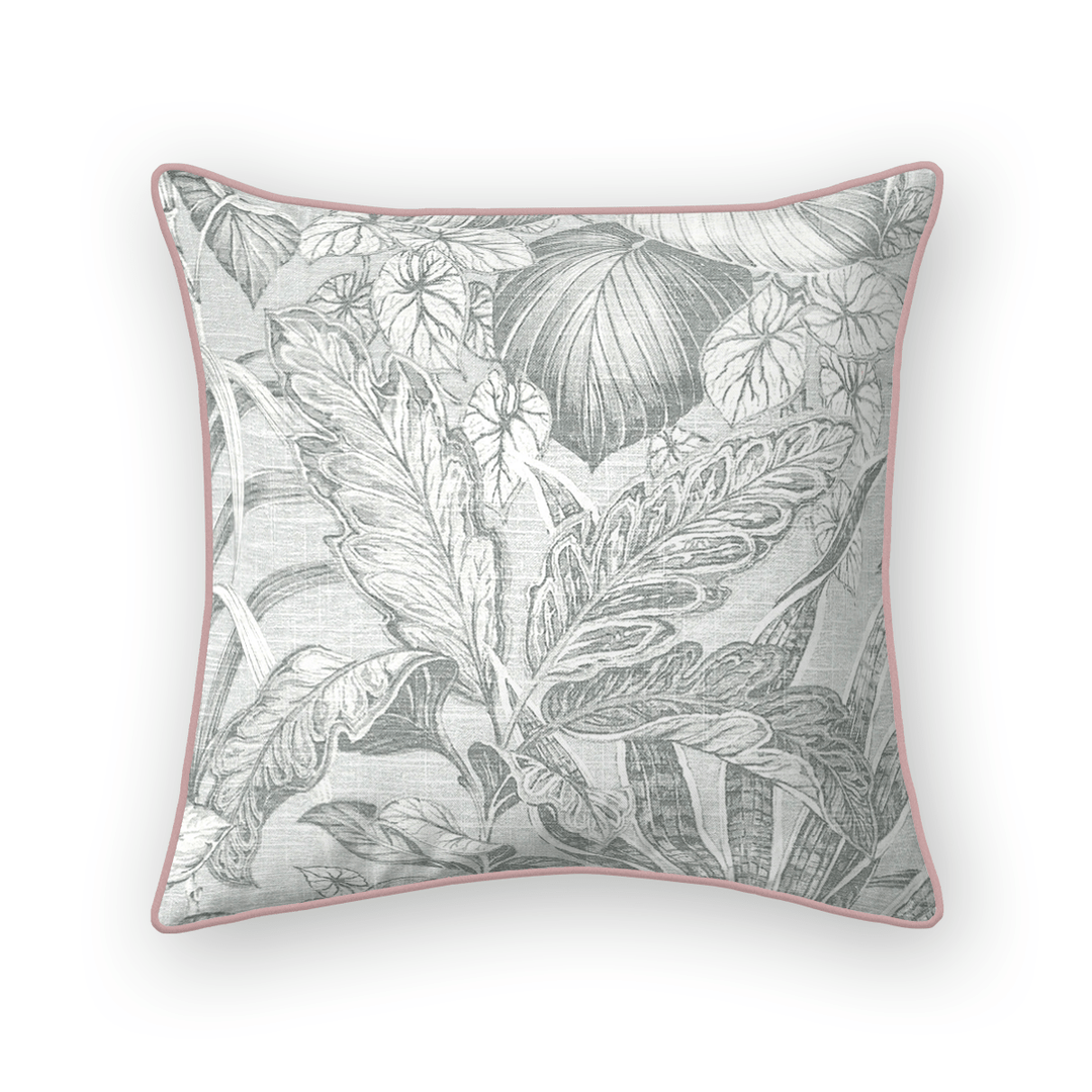 Sky Botanical Printed Fabric Throw Pillow