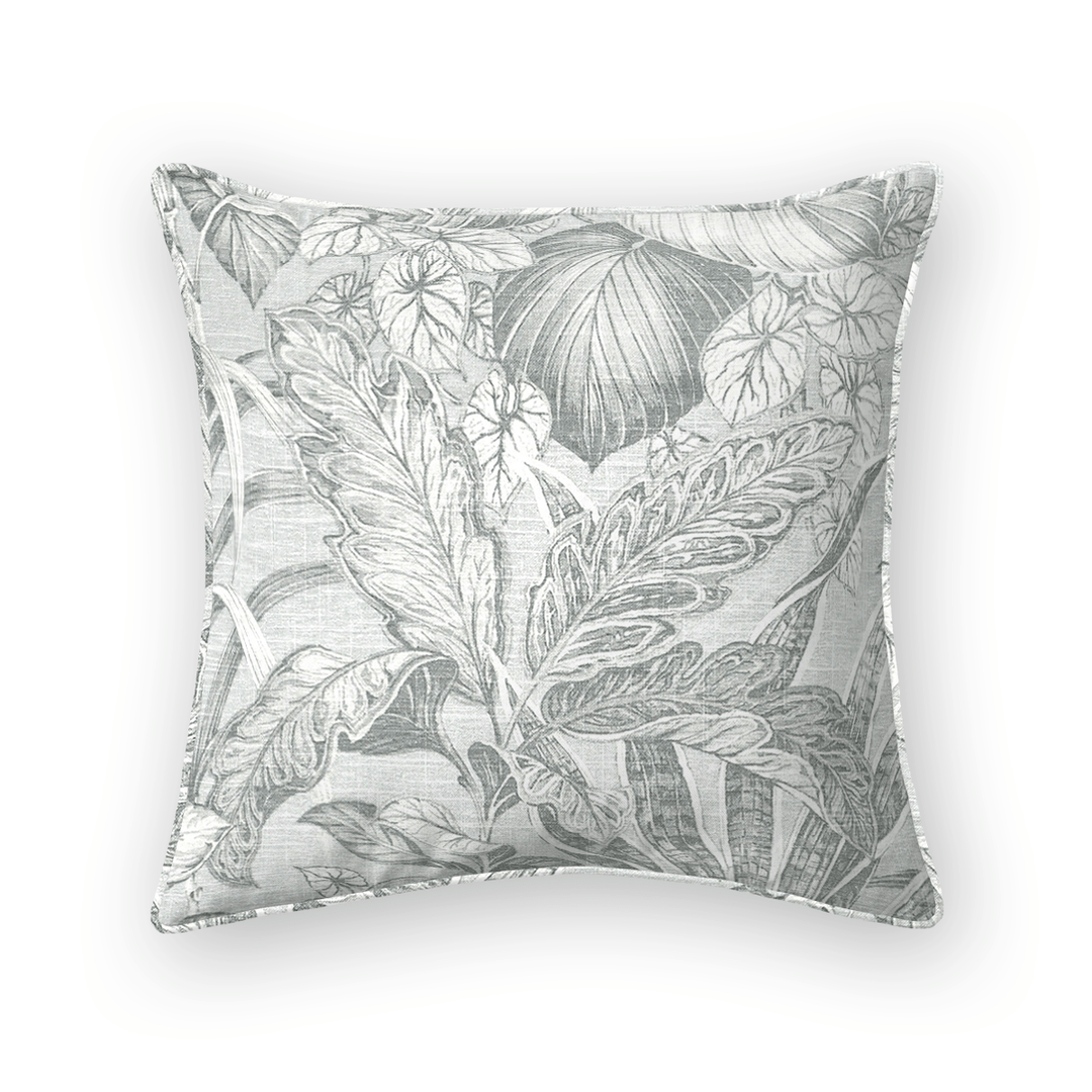 Sky Botanical Printed Fabric Throw Pillow