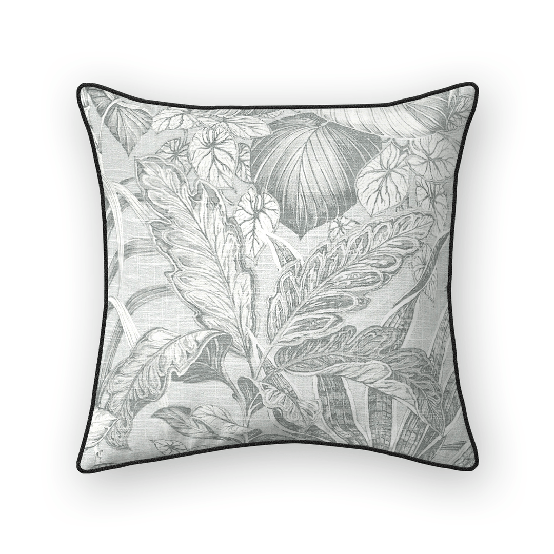 Sky Botanical Printed Fabric Throw Pillow