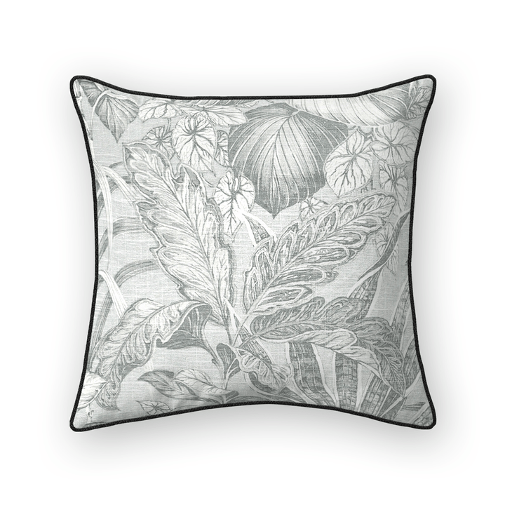 Sky Botanical Printed Fabric Throw Pillow