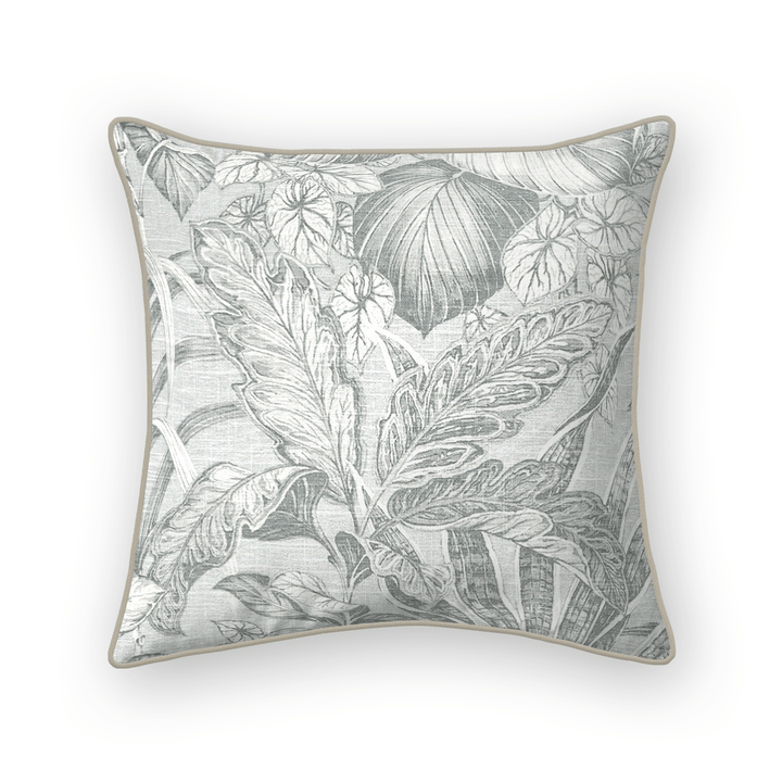 Sky Botanical Printed Fabric Throw Pillow