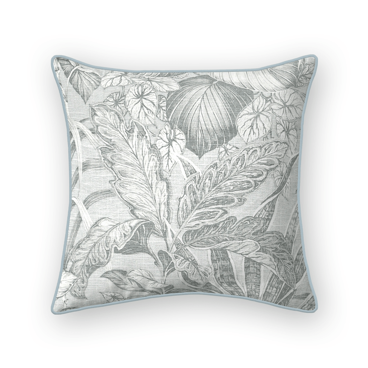 Sky Botanical Printed Fabric Throw Pillow