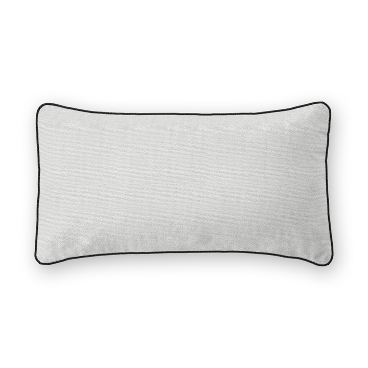 Snow Solid Woven Lumbar Pillow