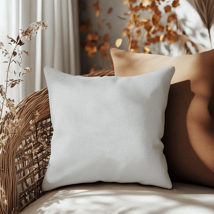Snow Solid Woven Throw Pillow