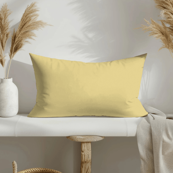 Solid 100% Cotton Lumbar Pillow