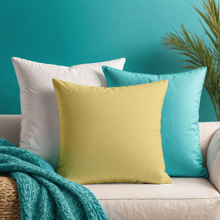 Solid 100% Cotton Throw Pillow