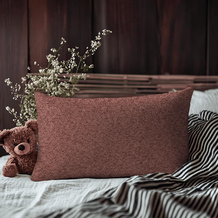 Solid Boucle Lumbar Pillow