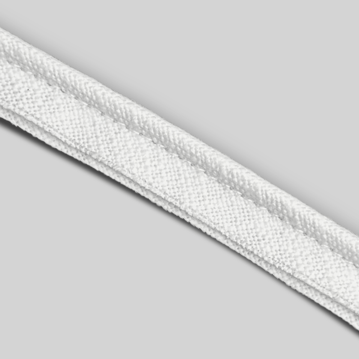 Solid Cotton Blend Welt Sample in White