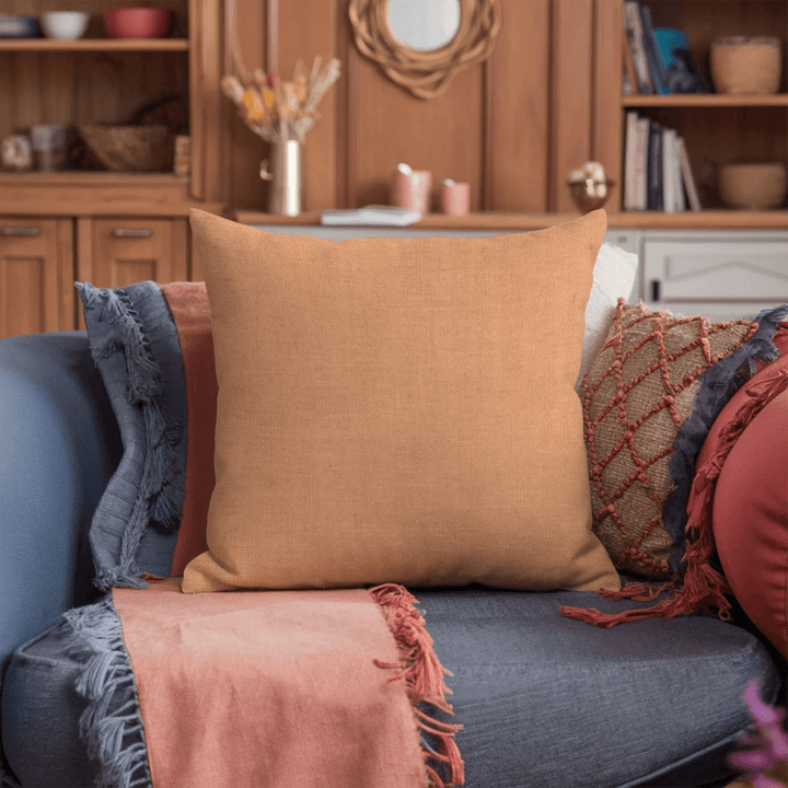 Solid Linen Throw Pillow