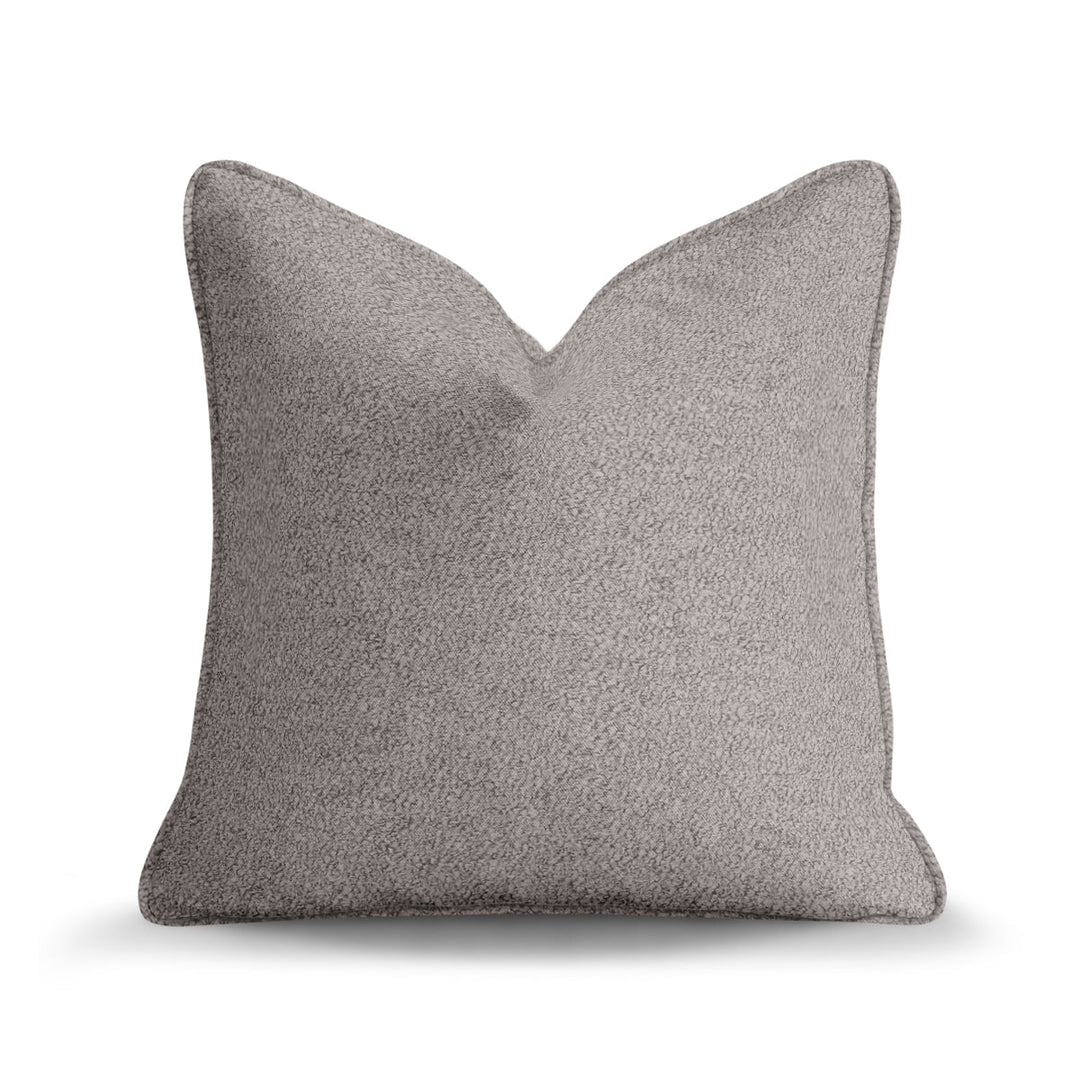 Solid Plain Boucle Throw Pillow - Summer Pewter