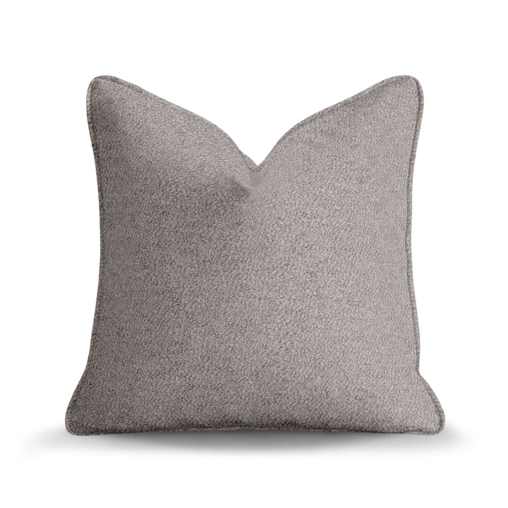 Solid Plain Boucle Throw Pillow - Summer Pewter